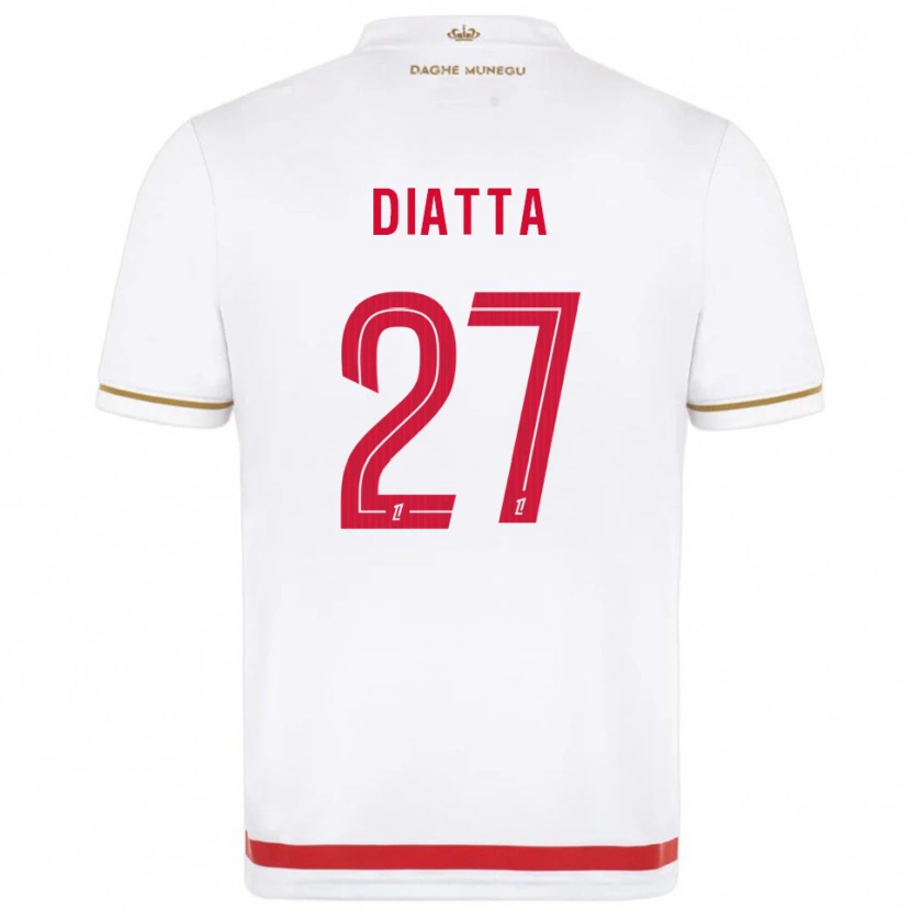 Danxen Barn Krépin Diatta #27 Röd Vit Hemmatröja Matchtröjor 2025/26 Tröjor T-Tröja