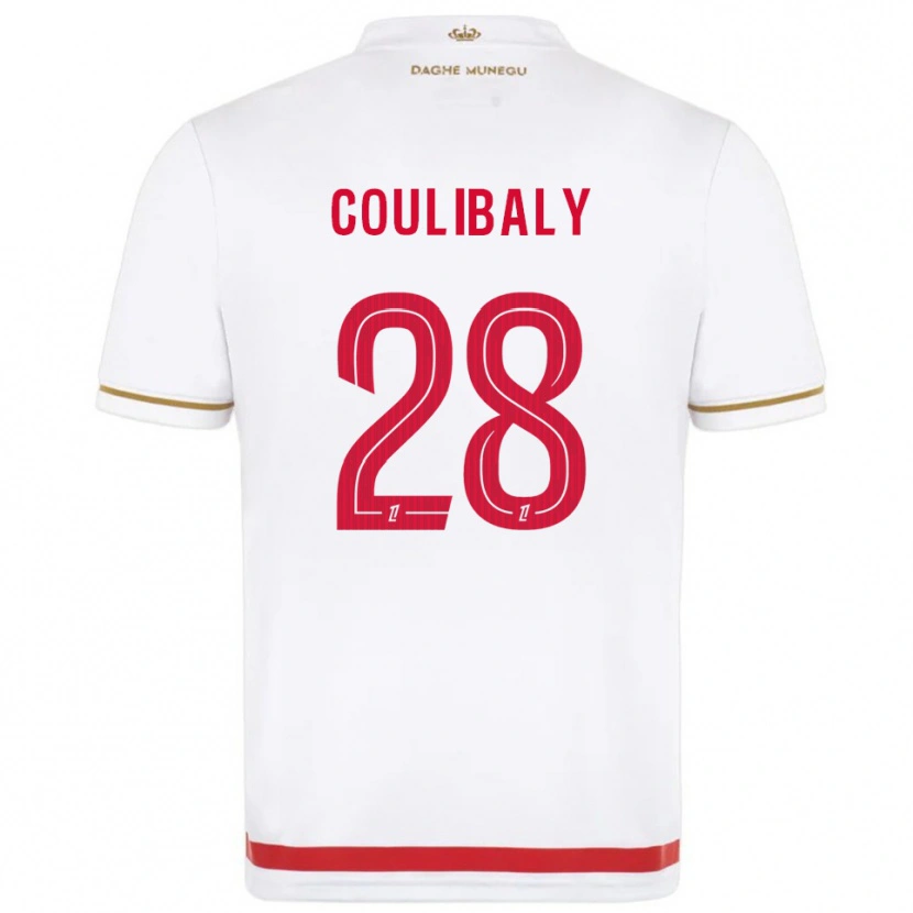 Danxen Barn Mamadou Coulibaly #28 Röd Vit Hemmatröja Matchtröjor 2025/26 Tröjor T-Tröja