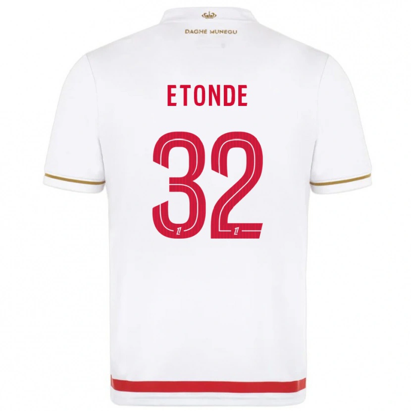 Danxen Barn Romaric Etonde #32 Röd Vit Hemmatröja Matchtröjor 2025/26 Tröjor T-Tröja