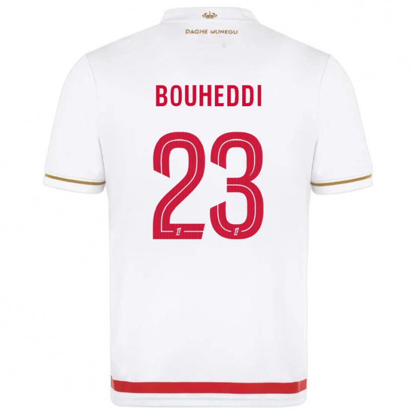 Danxen Barn Akim Bouheddi #23 Röd Vit Hemmatröja Matchtröjor 2025/26 Tröjor T-Tröja