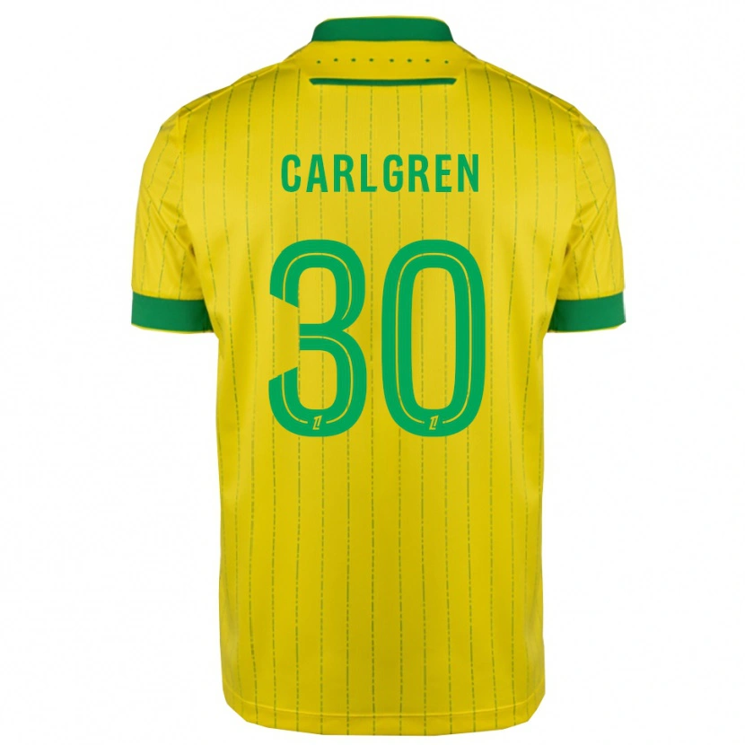 Danxen Barn Patrik Carlgren #30 Gul Grön Hemmatröja Matchtröjor 2025/26 Tröjor T-Tröja