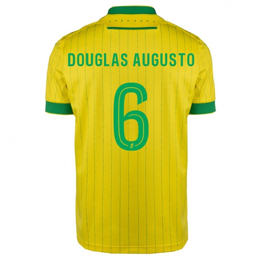 Danxen Barn Douglas Augusto #6 Gul Grön Hemmatröja Matchtröjor 2025/26 Tröjor T-Tröja
