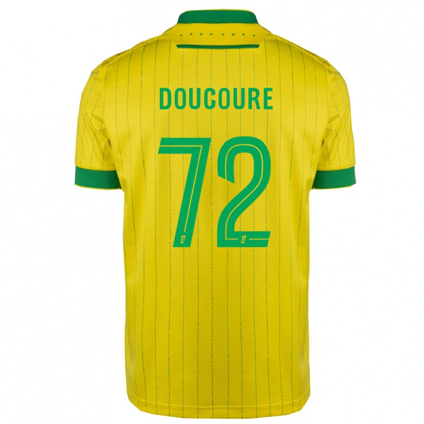 Danxen Barn Sékou Doucouré #72 Gul Grön Hemmatröja Matchtröjor 2025/26 Tröjor T-Tröja
