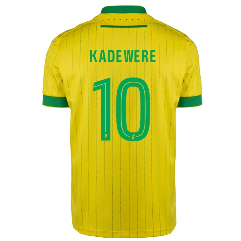Danxen Barn Tino Kadewere #10 Gul Grön Hemmatröja Matchtröjor 2025/26 Tröjor T-Tröja