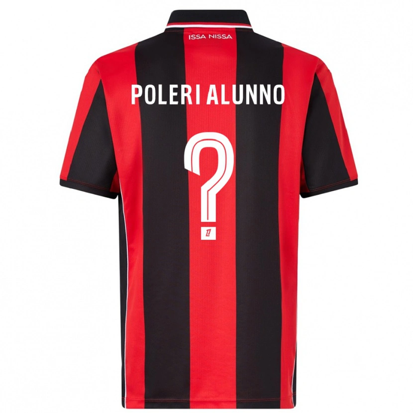 Danxen Barn Mathis Poleri Alunno #0 Röd Svart Hemmatröja Matchtröjor 2025/26 Tröjor T-Tröja