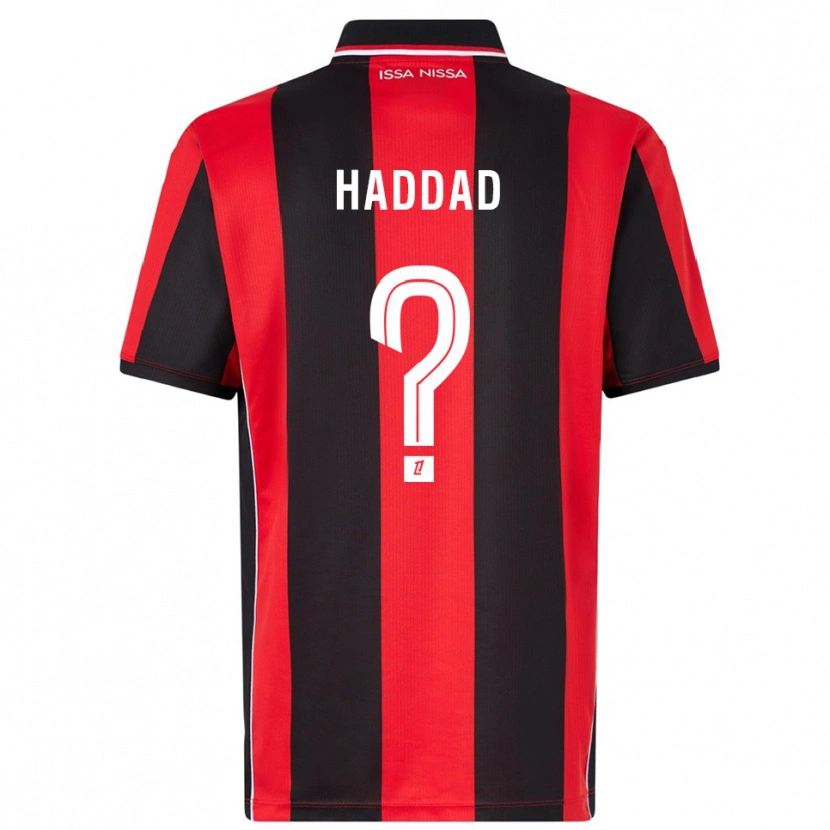 Danxen Barn Yacine Haddad #0 Röd Svart Hemmatröja Matchtröjor 2025/26 Tröjor T-Tröja