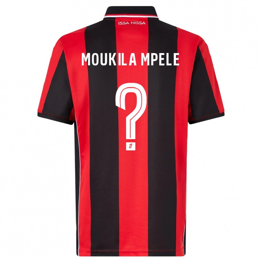 Danxen Barn Beny Moukila Mpele #0 Röd Svart Hemmatröja Matchtröjor 2025/26 Tröjor T-Tröja