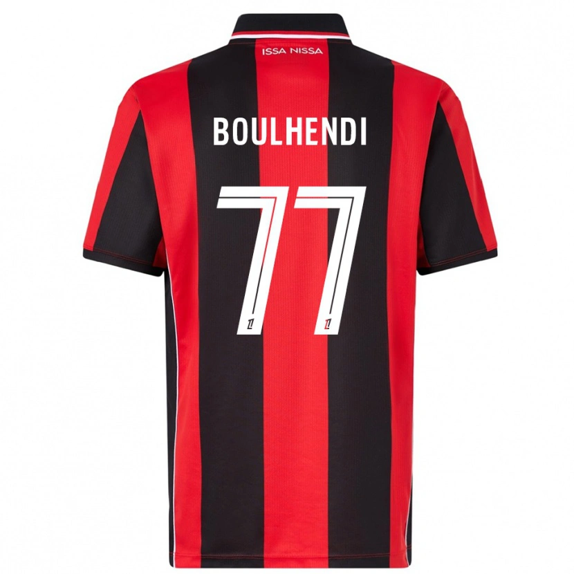 Danxen Barn Teddy Boulhendi #77 Röd Svart Hemmatröja Matchtröjor 2025/26 Tröjor T-Tröja