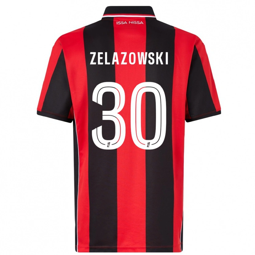 Danxen Barn Bartosz Zelazowski #30 Röd Svart Hemmatröja Matchtröjor 2025/26 Tröjor T-Tröja