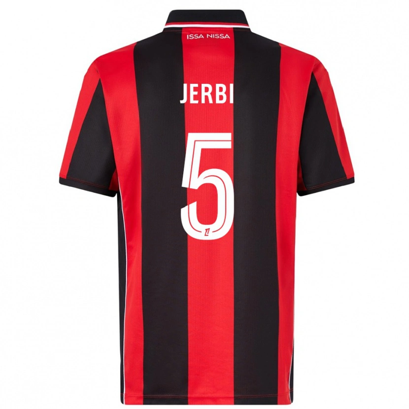 Danxen Barn Rayan Jerbi #5 Röd Svart Hemmatröja Matchtröjor 2025/26 Tröjor T-Tröja