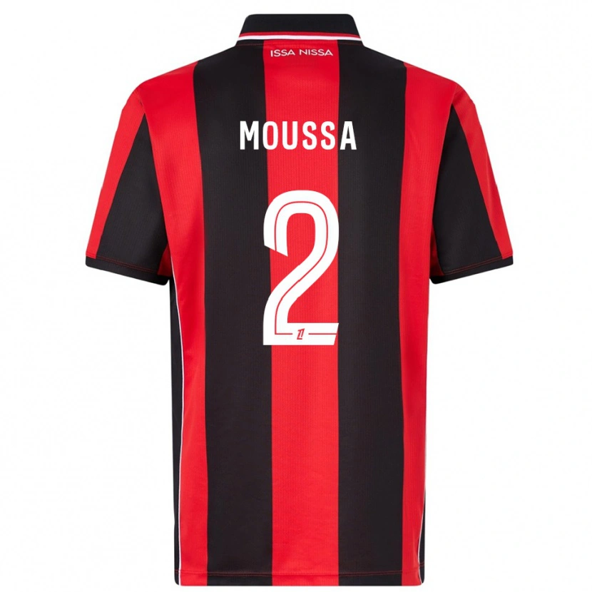 Danxen Barn Mounir Moussa #2 Röd Svart Hemmatröja Matchtröjor 2025/26 Tröjor T-Tröja