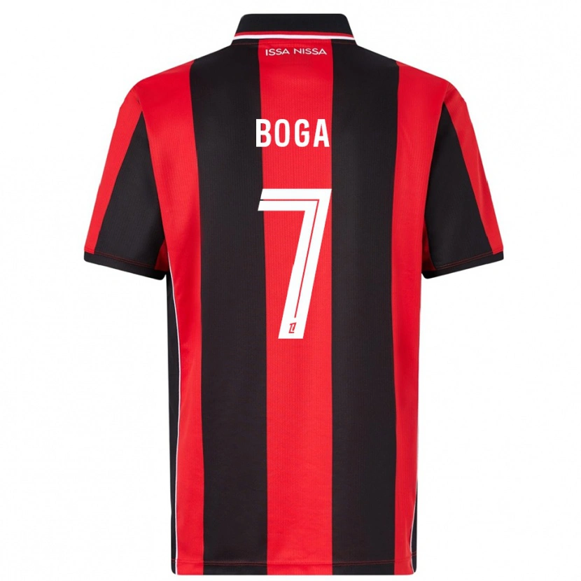 Danxen Barn Jérémie Boga #7 Röd Svart Hemmatröja Matchtröjor 2025/26 Tröjor T-Tröja