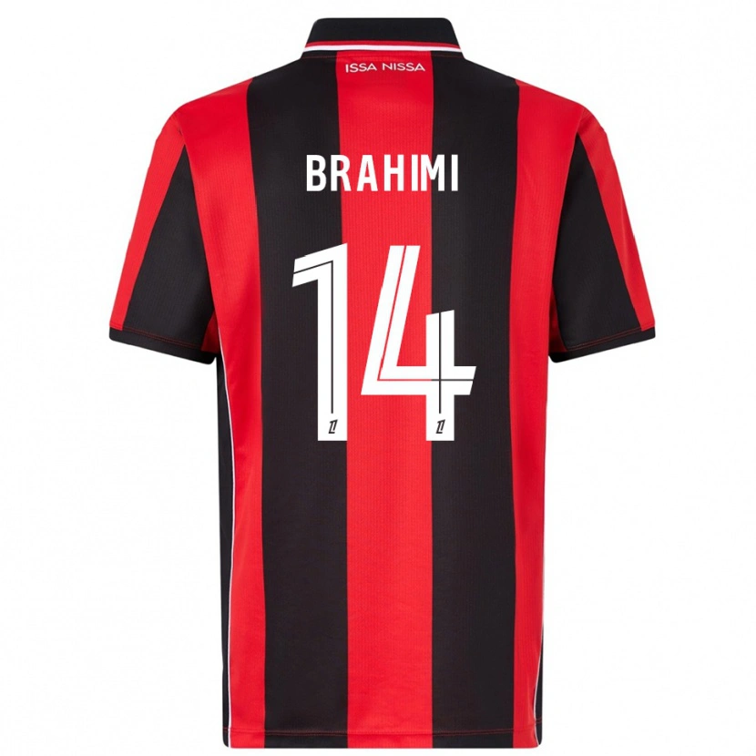 Danxen Barn Billal Brahimi #14 Röd Svart Hemmatröja Matchtröjor 2025/26 Tröjor T-Tröja