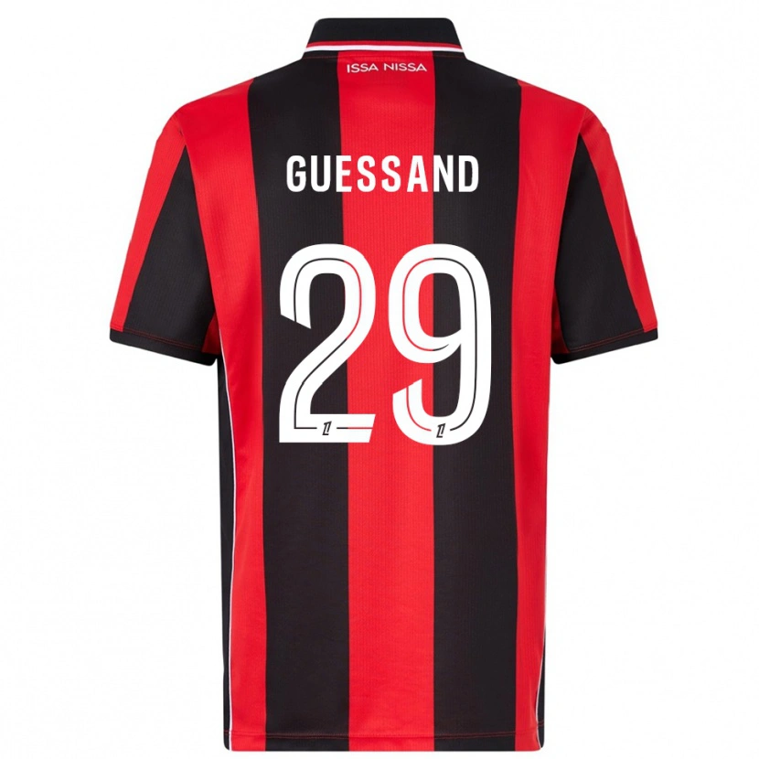 Danxen Barn Evann Guessand #29 Röd Svart Hemmatröja Matchtröjor 2025/26 Tröjor T-Tröja
