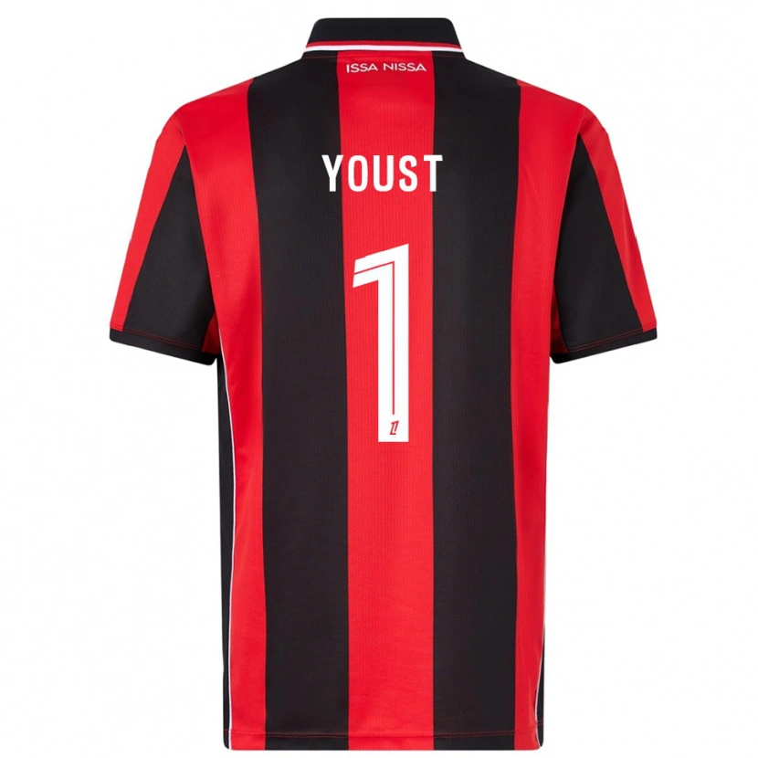 Danxen Barn Matys Youst #1 Röd Svart Hemmatröja Matchtröjor 2025/26 Tröjor T-Tröja