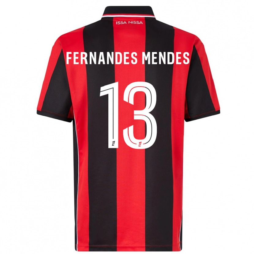 Danxen Barn Mathis Fernandes Mendes #13 Röd Svart Hemmatröja Matchtröjor 2025/26 Tröjor T-Tröja