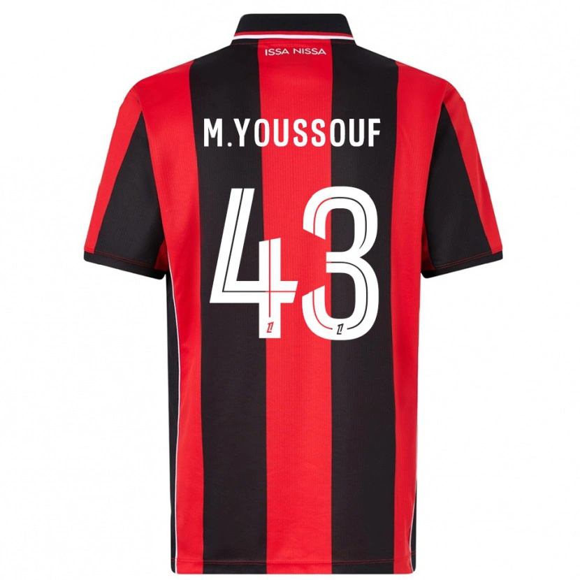 Danxen Barn Mousslim Youssouf #43 Röd Svart Hemmatröja Matchtröjor 2025/26 Tröjor T-Tröja