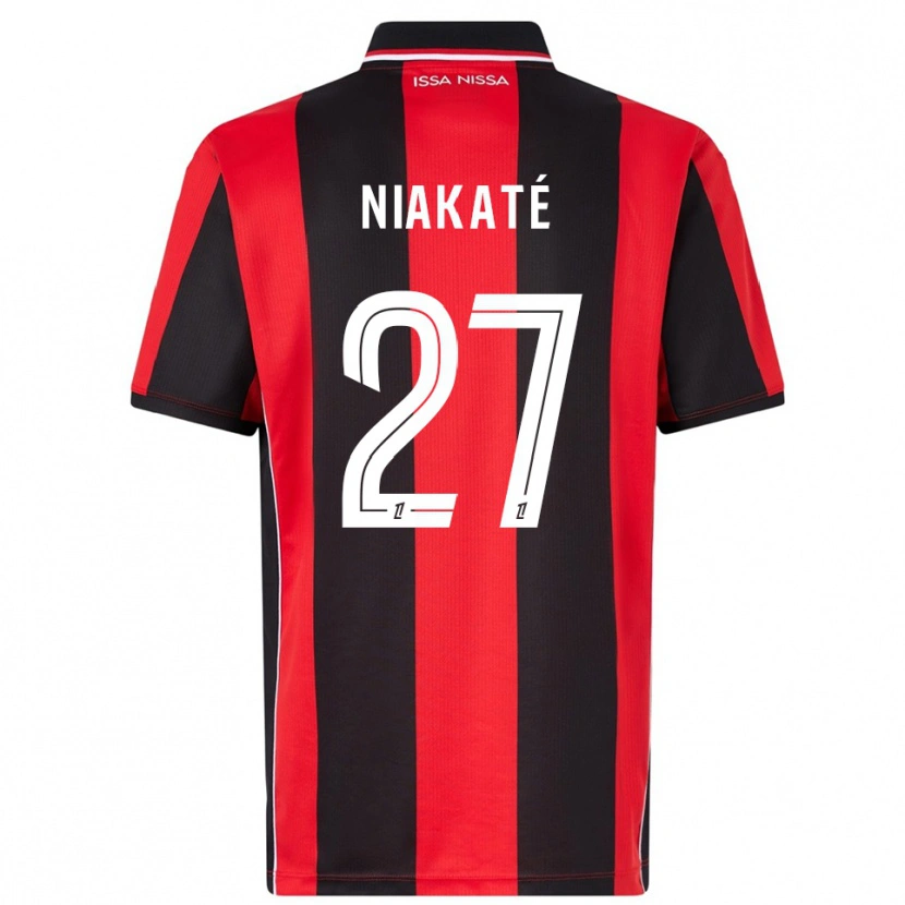 Danxen Barn Yakaré Niakaté #27 Röd Svart Hemmatröja Matchtröjor 2025/26 Tröjor T-Tröja
