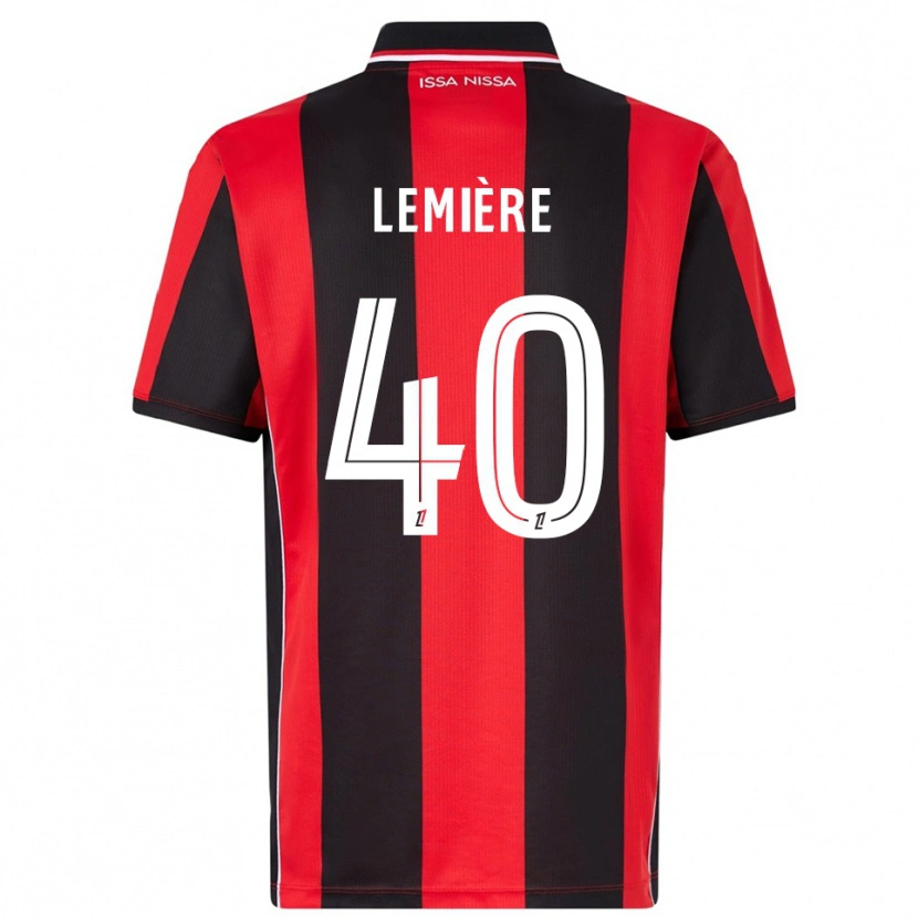 Danxen Barn Pauline Lemière #40 Röd Svart Hemmatröja Matchtröjor 2025/26 Tröjor T-Tröja