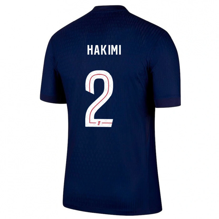 Danxen Barn Achraf Hakimi #2 Marinblå Röd Hemmatröja Matchtröjor 2025/26 Tröjor T-Tröja