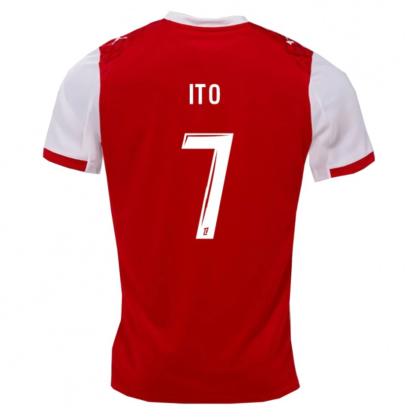 Danxen Barn Junya Ito #7 Röd Vit Hemmatröja Matchtröjor 2025/26 Tröjor T-Tröja