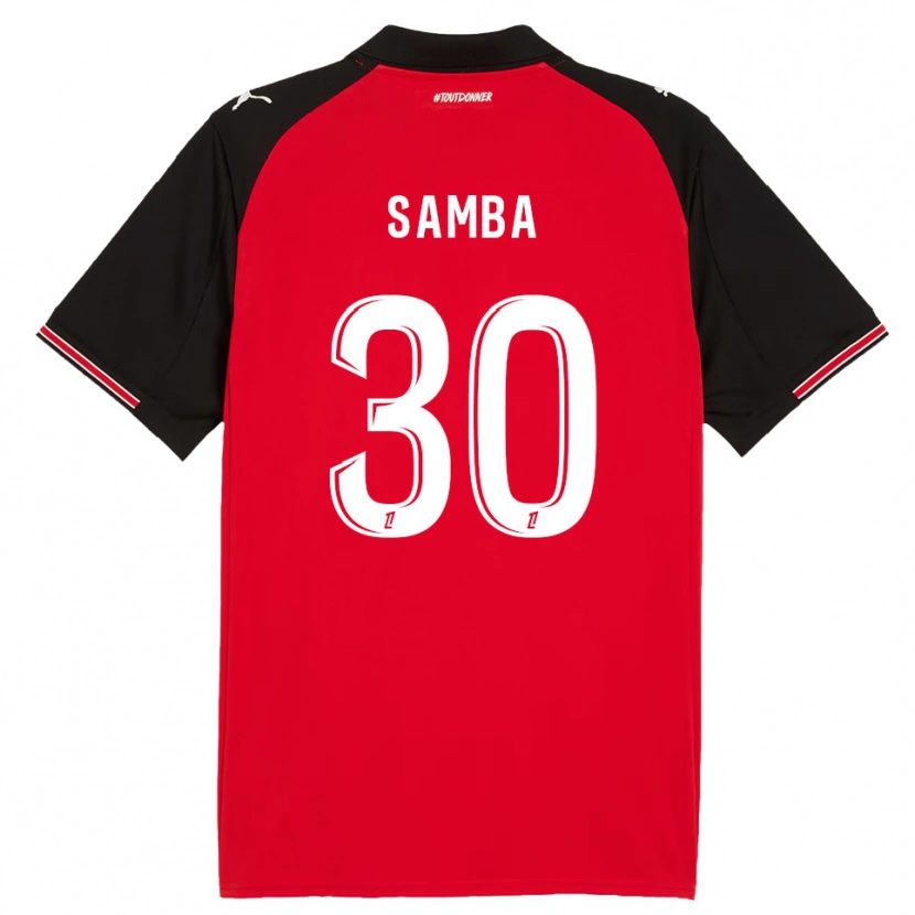 Danxen Barn Brice Samba #30 Röd Svart Hemmatröja Matchtröjor 2025/26 Tröjor T-Tröja