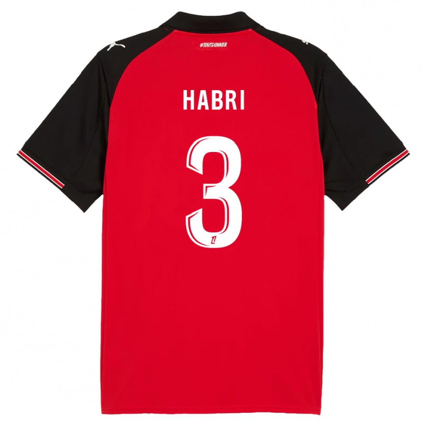 Danxen Barn Issa Habri #3 Röd Svart Hemmatröja Matchtröjor 2025/26 Tröjor T-Tröja