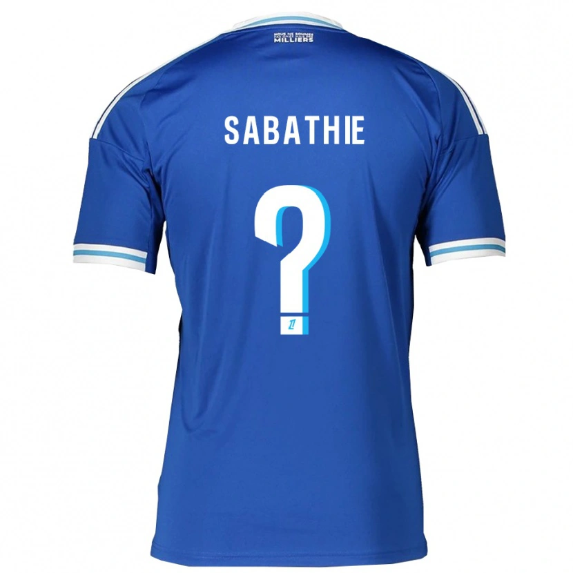 Danxen Barn Gabin Sabathié #0 Blå Vit Hemmatröja Matchtröjor 2025/26 Tröjor T-Tröja