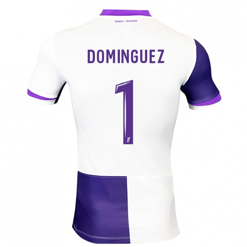 Danxen Barn Álex Domínguez #1 Lila Vit Hemmatröja Matchtröjor 2025/26 Tröjor T-Tröja