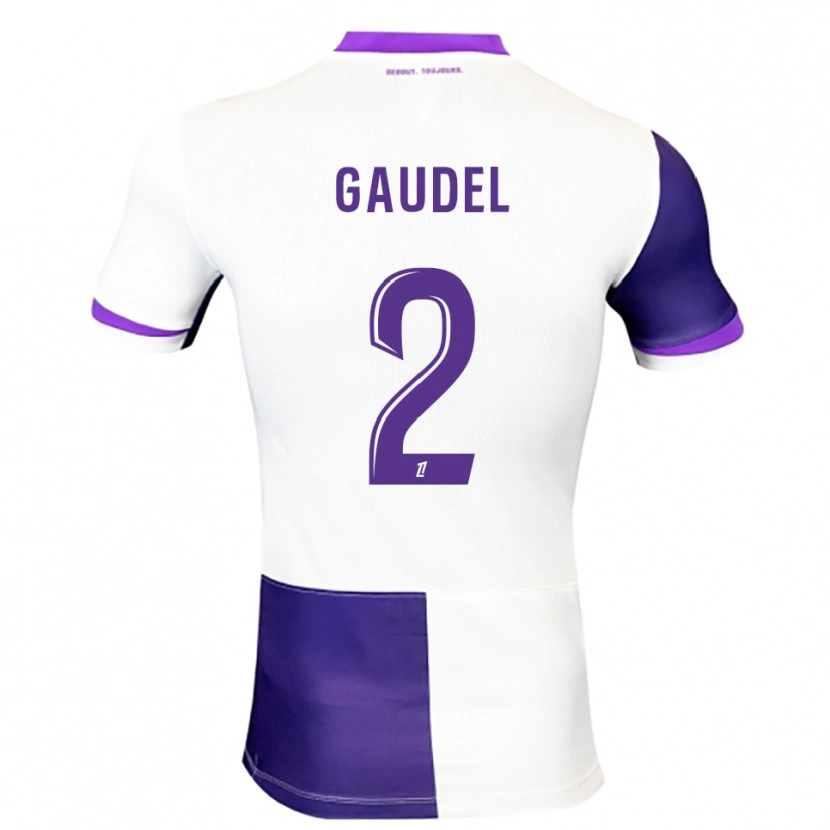 Danxen Barn Raphaël Gaudel #2 Lila Vit Hemmatröja Matchtröjor 2025/26 Tröjor T-Tröja