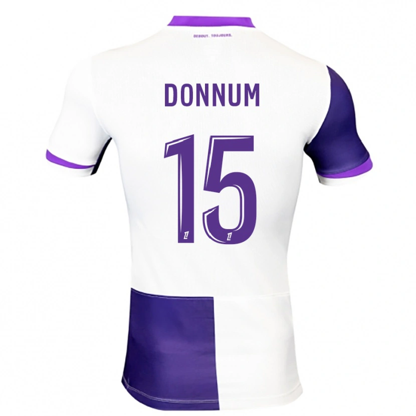 Danxen Barn Aron Dønnum #15 Lila Vit Hemmatröja Matchtröjor 2025/26 Tröjor T-Tröja