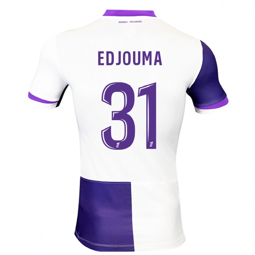 Danxen Barn Noah Edjouma #31 Lila Vit Hemmatröja Matchtröjor 2025/26 Tröjor T-Tröja