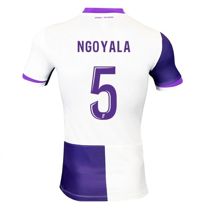Danxen Barn Frédéric Efuele Ngoyala #5 Lila Vit Hemmatröja Matchtröjor 2025/26 Tröjor T-Tröja