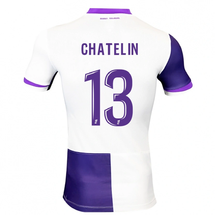 Danxen Barn Delphin Chatelin #13 Lila Vit Hemmatröja Matchtröjor 2025/26 Tröjor T-Tröja