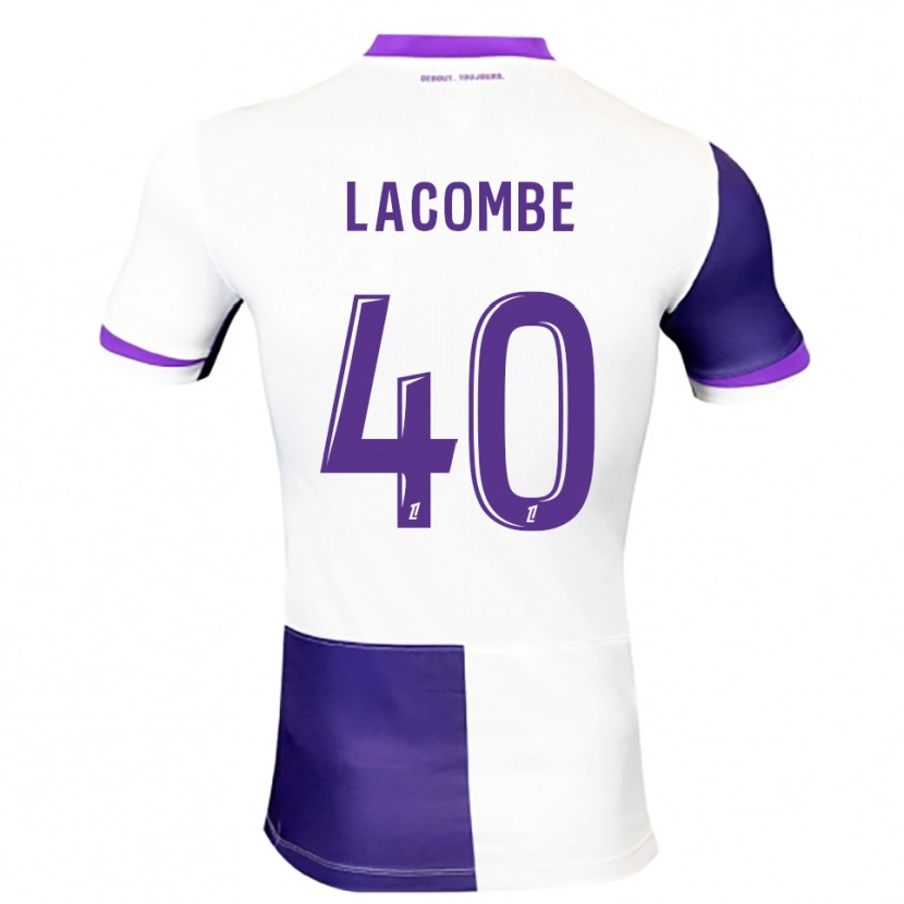 Danxen Barn Justin Lacombe #40 Lila Vit Hemmatröja Matchtröjor 2025/26 Tröjor T-Tröja
