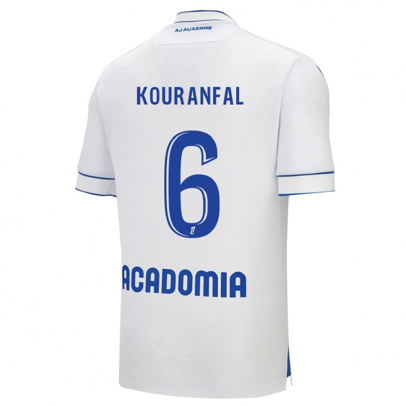 Danxen Barn Chamsedin Kouranfal #6 Vit Blå Hemmatröja Matchtröjor 2025/26 Tröjor T-Tröja