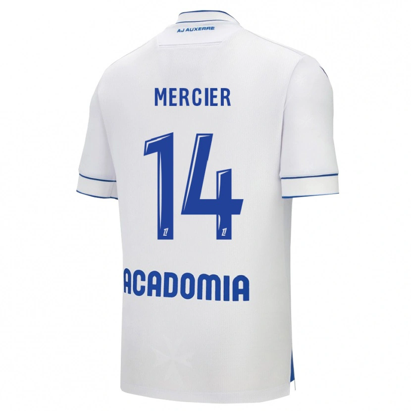 Danxen Barn Nicolas Mercier #14 Vit Blå Hemmatröja Matchtröjor 2025/26 Tröjor T-Tröja