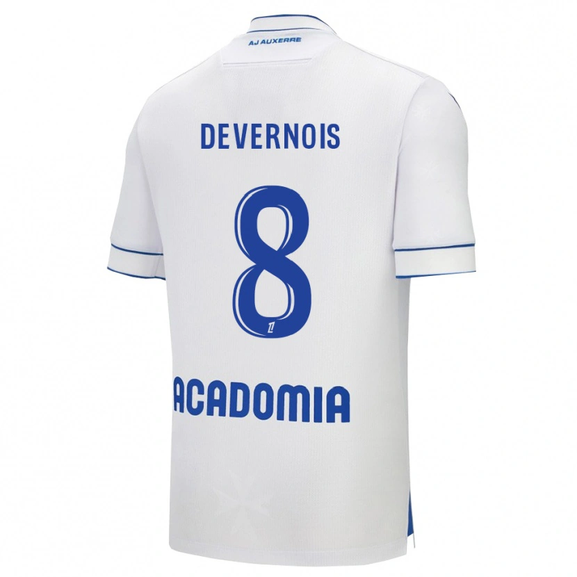 Danxen Barn Tidiane Devernois #8 Vit Blå Hemmatröja Matchtröjor 2025/26 Tröjor T-Tröja