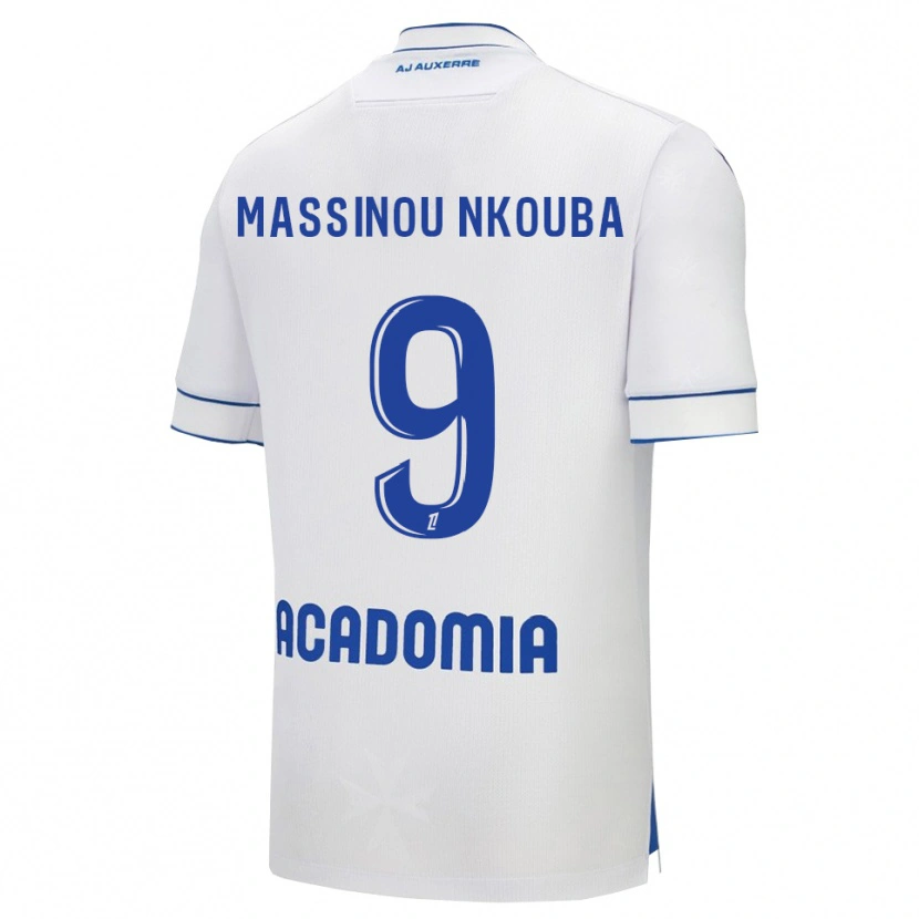 Danxen Barn Pierre Massinou Nkouba #9 Vit Blå Hemmatröja Matchtröjor 2025/26 Tröjor T-Tröja