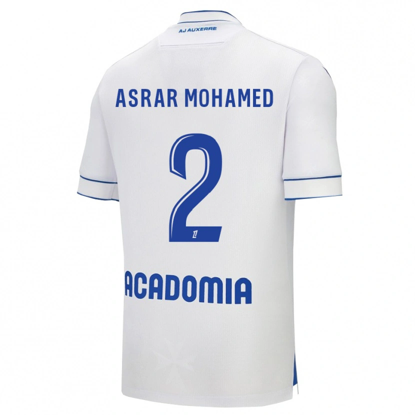 Danxen Barn El Asrar Mohamed #2 Vit Blå Hemmatröja Matchtröjor 2025/26 Tröjor T-Tröja