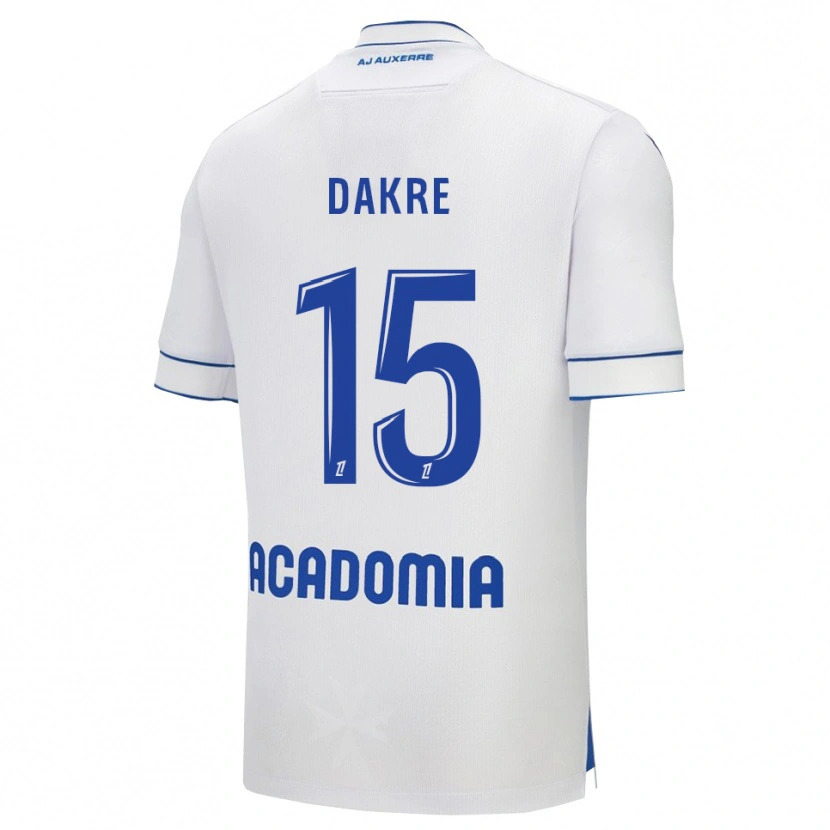 Danxen Barn Valentin Dakre #15 Vit Blå Hemmatröja Matchtröjor 2025/26 Tröjor T-Tröja