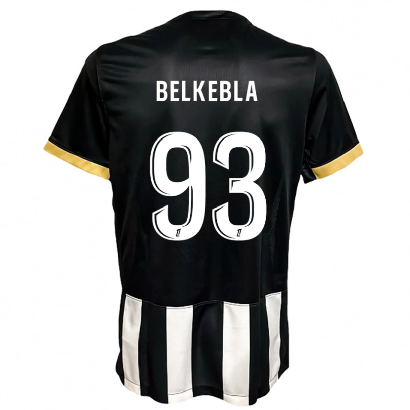 Danxen Barn Haris Belkebla #93 Svart Vit Hemmatröja Matchtröjor 2025/26 Tröjor T-Tröja