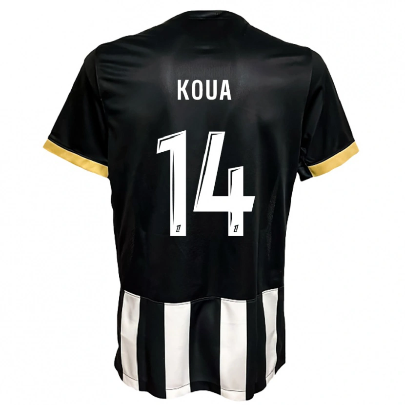 Danxen Barn Moran Koua #14 Svart Vit Hemmatröja Matchtröjor 2025/26 Tröjor T-Tröja