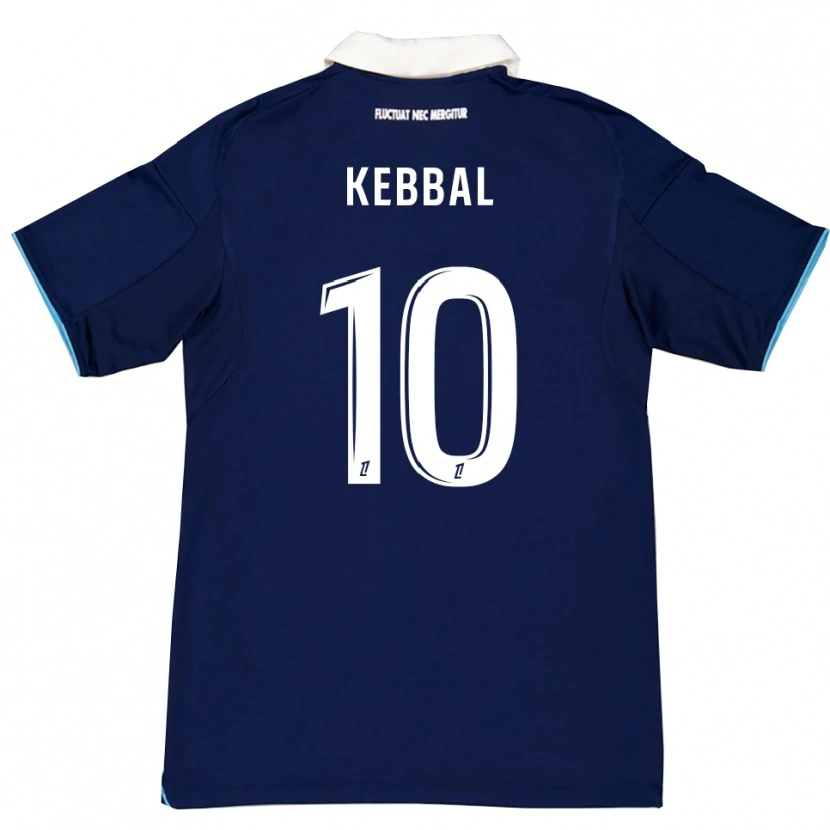 Danxen Barn Ilan Kebbal #10 Mörkblå Vit Hemmatröja Matchtröjor 2025/26 Tröjor T-Tröja