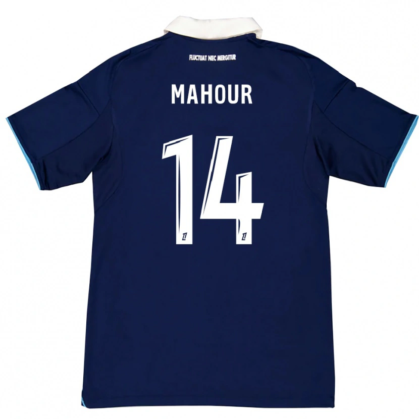 Danxen Barn Samy Mahour #14 Mörkblå Vit Hemmatröja Matchtröjor 2025/26 Tröjor T-Tröja
