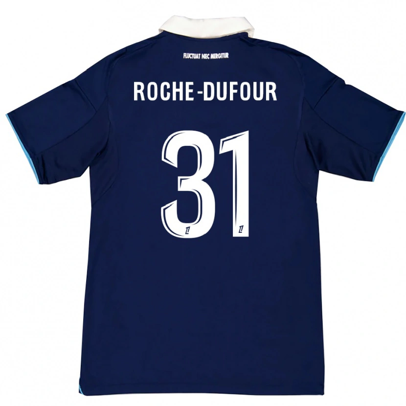 Danxen Barn Kenza Roche Dufour #31 Mörkblå Vit Hemmatröja Matchtröjor 2025/26 Tröjor T-Tröja
