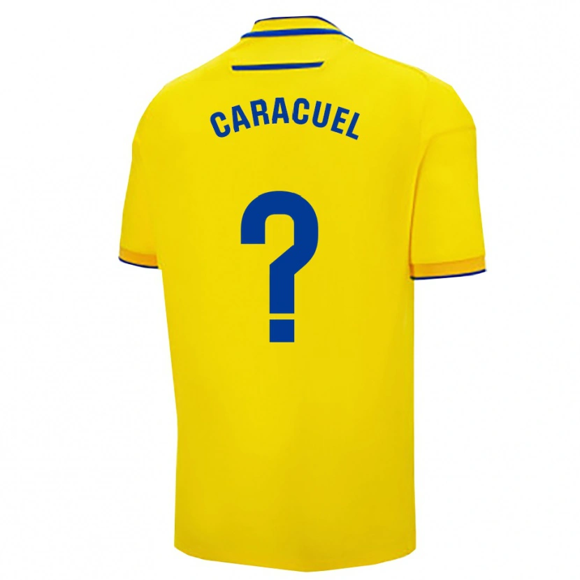 Danxen Barn Toni Caracuel #0 Gul Marinblå Hemmatröja Matchtröjor 2025/26 Tröjor T-Tröja