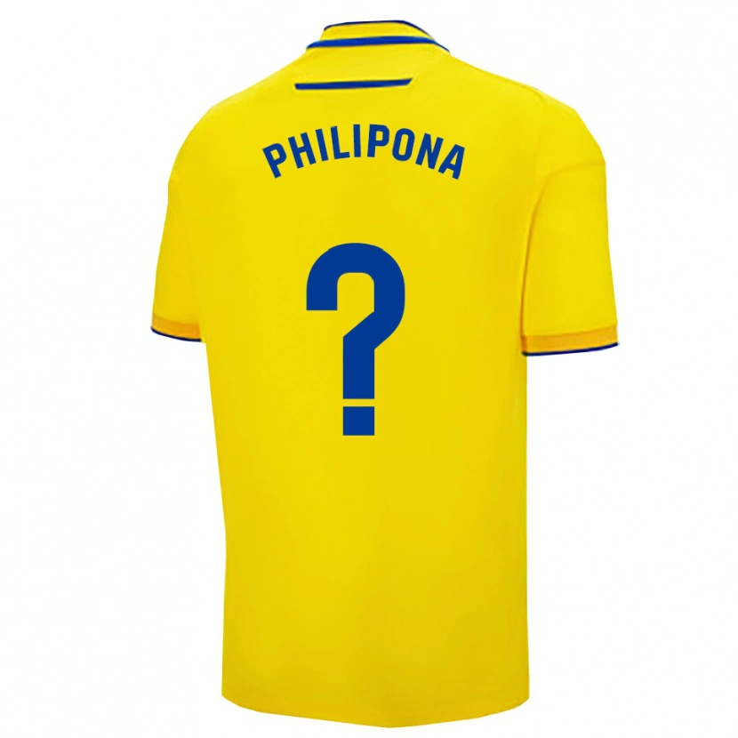 Danxen Barn Noé Philipona #0 Gul Marinblå Hemmatröja Matchtröjor 2025/26 Tröjor T-Tröja