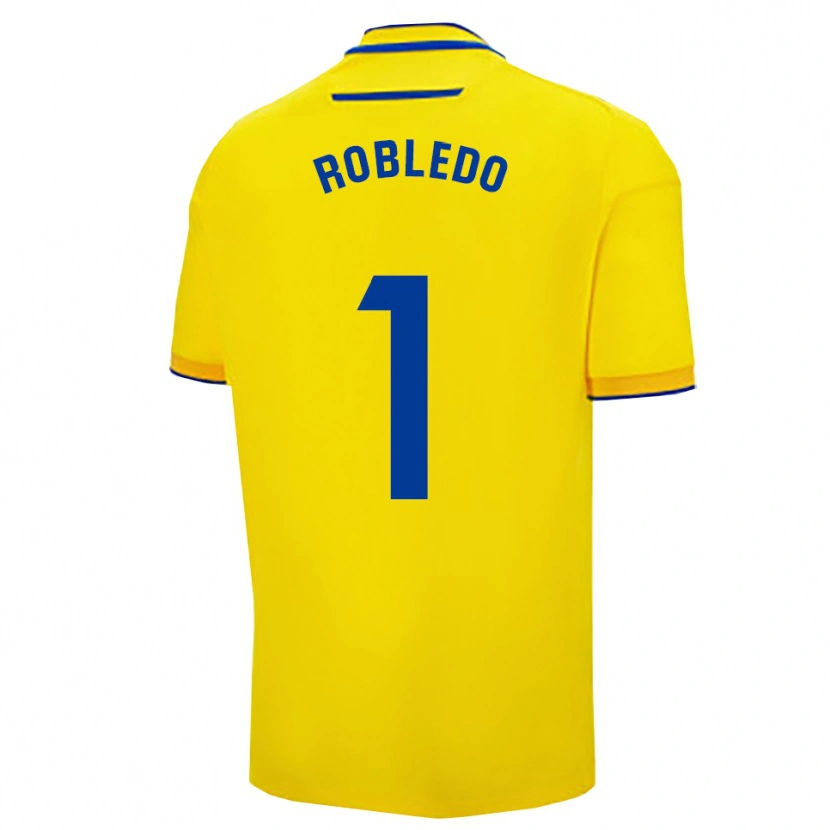 Danxen Barn Robledo #1 Gul Marinblå Hemmatröja Matchtröjor 2025/26 Tröjor T-Tröja
