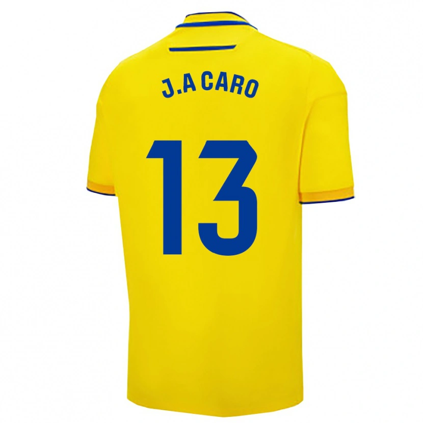Danxen Barn José Antonio Caro #13 Gul Marinblå Hemmatröja Matchtröjor 2025/26 Tröjor T-Tröja